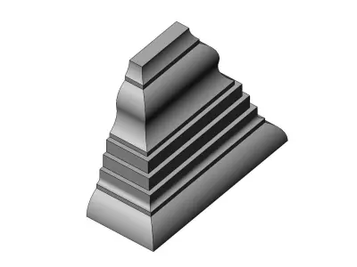 Simple stepped massive corbel 3D print model