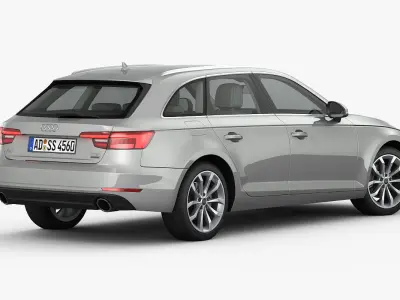 Audi A4 Avant 2016 detailed interior 3D model