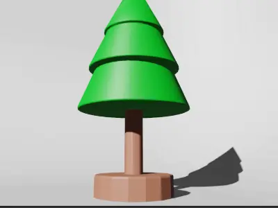 Christmas tree figurine Low poly Low-poly 3D model get