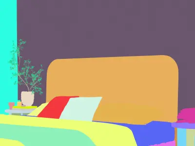 Comfortable bedroom interior scene 3D model 3D model