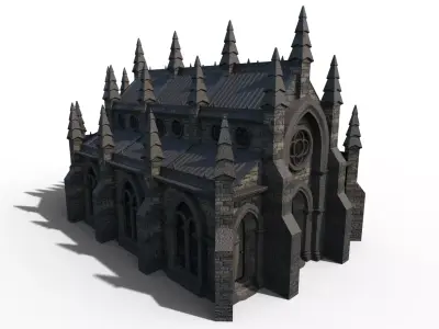 Gothic church 3D model purchase