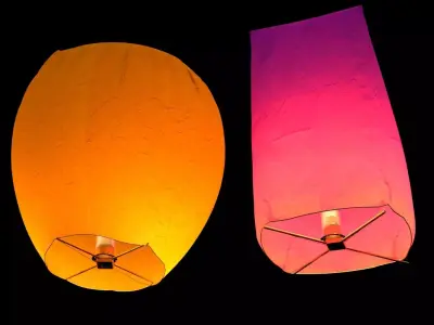 Chinese sky lantern  Low-poly 3D model order