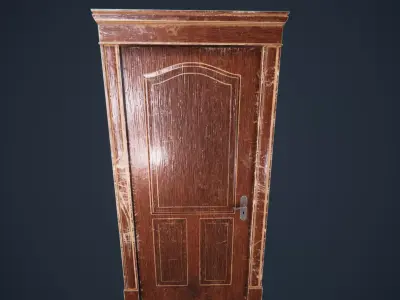 Door Wood M6 Low-poly 3D model