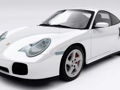 Porsche 911 Turbo 1975 Low-poly 3D model