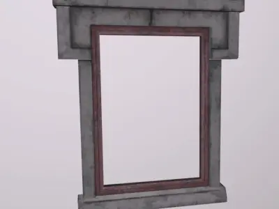 Shikumen Windows Low-poly 3D model
