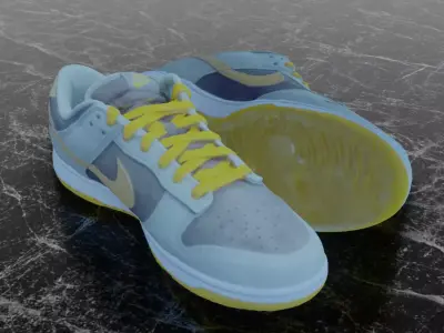 NIKE DUNK DUSTY OLIVE 3D SHOES 3D model