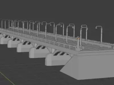 Bridge in Ukraine 3D model