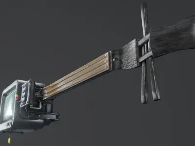 CRT TV Shamisen - Telesen Low-poly 3D model