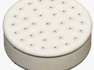 George Smith Round Buttoned Pouffe 3D model