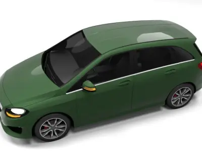 MERCEDES B CLASS FACELIFT 2016 LOWPOLY Low-poly 3D model