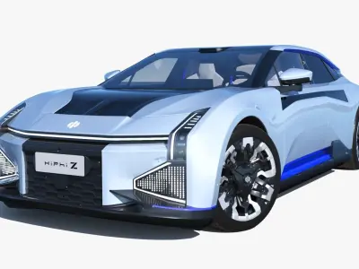 HiPhi Z EV 2023 with interior 3D model