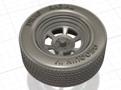 GQ Revolver Wheels Tires and Brakes for 3D Print 3D print model