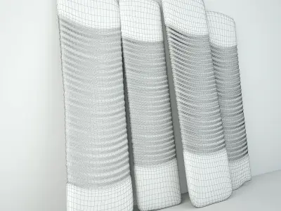 Vintage Painted Chinese Washboards 3D model