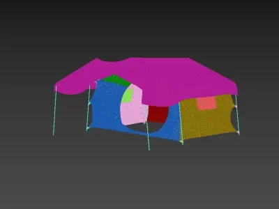 Tent 8-person Uw Opened  3D model