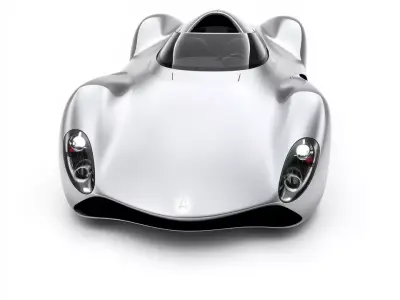 Futuristic Silver Car model pack Low-poly 3D model