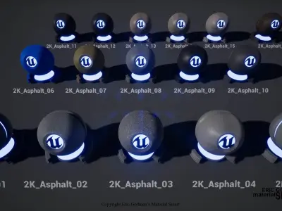 Optimized Asphalt World Aligned Materials 3D model