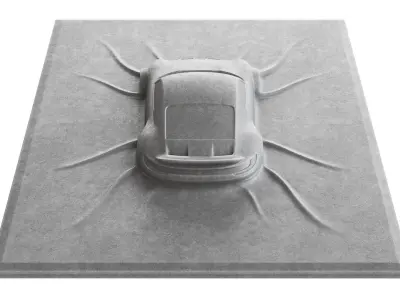 Porsche 911 GTS wall sculpture 3D model