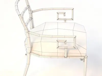 Greek Key Armchair 3D model