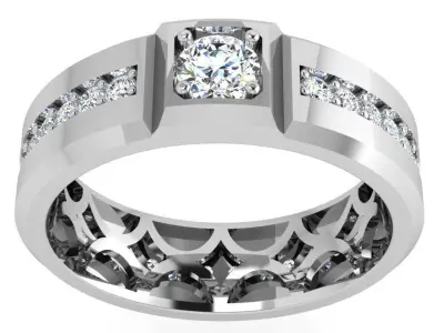 Channel Setting Band Ring 4417 3D print model
