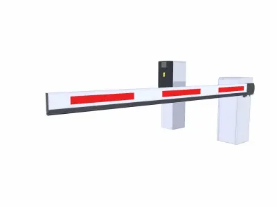 Traffic Barrier Low-poly 3D model