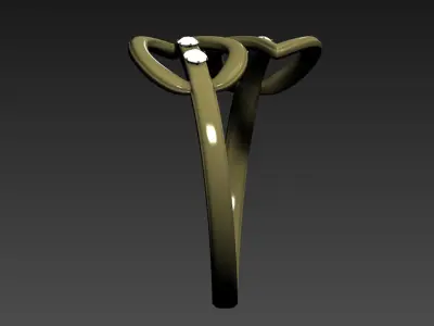 fashion ring A007 3D print model