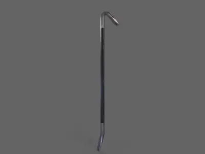 PBR Crowbar V1Black Low-poly 3D model