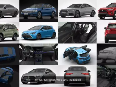 My Car Collection Vol 6 2019 3D Model Pack