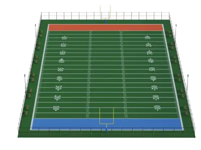 American Football Field 3D model purchase