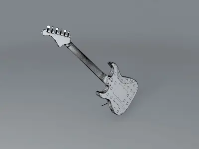 Sands Purple Dot Guitar Free 3D model