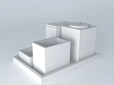 bathroom set conjunto lavabo Free 3D model