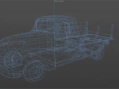 old truck Low-poly 3D model