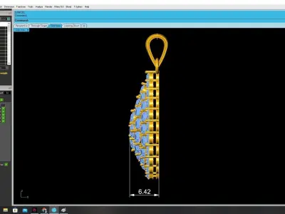 Luxury Diamond Cluster Oval Pendant Jewelry 3D Model  3467 3D print model