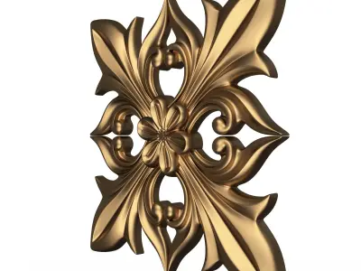 Rosette Carved Decoration CNC 026 Low-poly 3D model