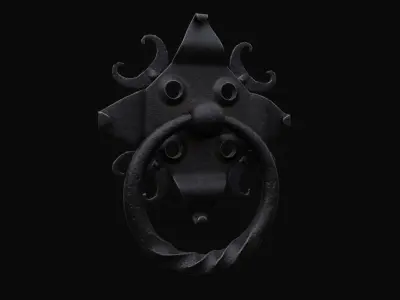 Door Knocker 01 Low-poly 3D model