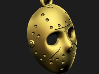 Hockey Mask Pendant 3D print model