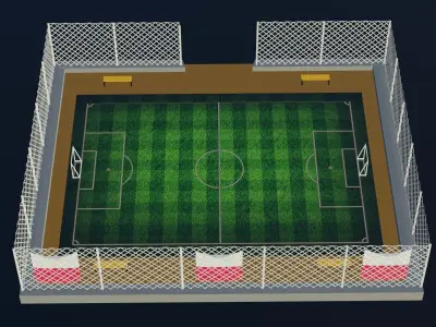 Soccer Stadium - Poland Low-poly 3D model