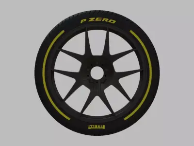 Miniature Enkei TSR-X Rim and Tire - 3D Print - No Textures 3D print model