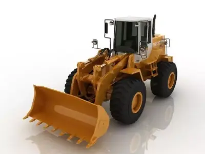 Excavator tractor bulldozer Technics loader special equipment 3D model