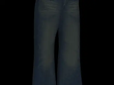 Male denim jean 3D model