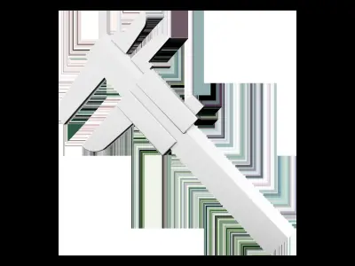 Silver caliper  cartoon icon 3D model