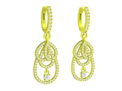 5816 luxury diamond women earrings 3D print model
