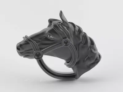 HORSE HEAD FOR RING - CABEZA DE CABALLO PARA ANILLO 3D print model