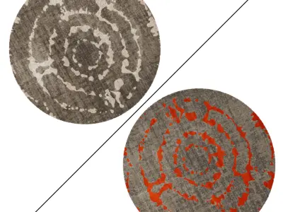 Round Rug Set 267 3D model