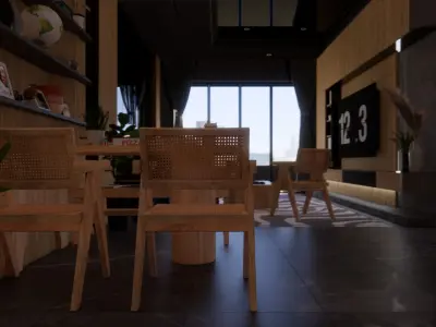 Timeless Modern Apartment Interior High Detail and Easy to Edit Low-poly 3D model