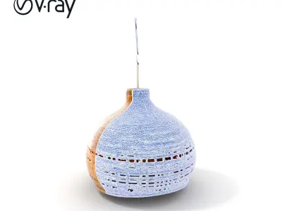 Decorative Wicker Lamp Shade Model Pack Low-poly 3D model