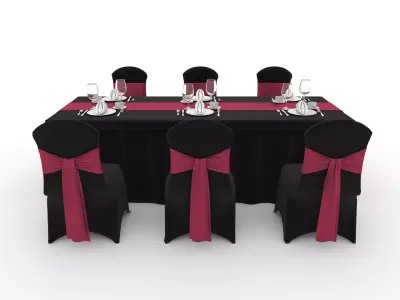 Banquet Table and Chair 137 3D model