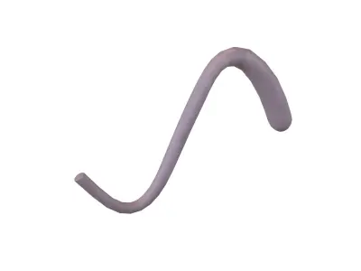 Cat Tail v1 001 Low-poly 3D model