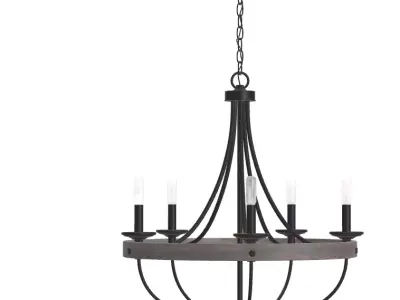 Urban Ambiance Modern Luxury Chandelier Low-poly 3D model