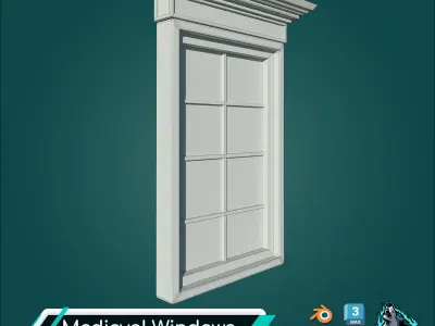 Old  Windows Low-poly 3D model