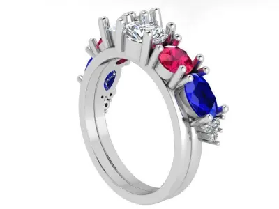 Round Cut Ring With Band 3481 3D print model